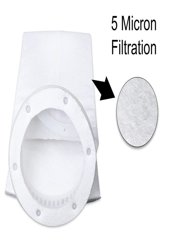 KRPLUS Sediment Bag Filter 20 Inch, Filter Bag 5 Micron for Filtering Sand, Dirt, Rust from Water (20 inch x 4 Inch OD Dia, PP, White, Pack of 2) - Image 2